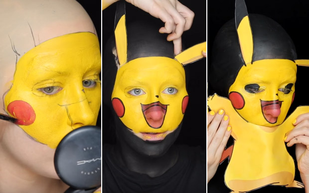 Pas-sa-das! r faz tutorial se transformando no Pikachu